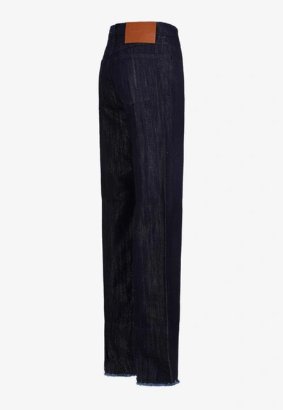 Shop Victoria Beckham Cropped High-waist Jeans In Blue