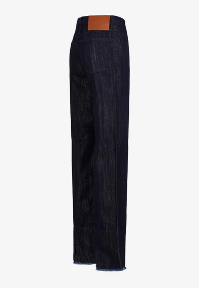 Victoria Beckham Cropped High-waist Tapered Jeans In Blue