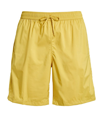 Shop Fedeli Positano Swim Shorts In Yellow