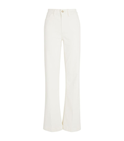 Shop Paige Leenah High-rise Straight Jeans In White