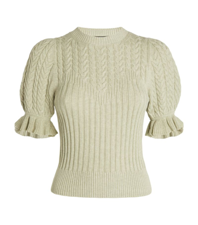 Shop Paige Organic Cotton Ansa Sweater In Green