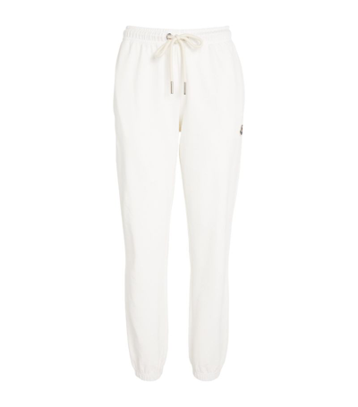 Shop Moncler Logo Sweatpants In White