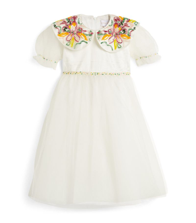 Shop Eirene Embellished Dress (2-15 Years) In White