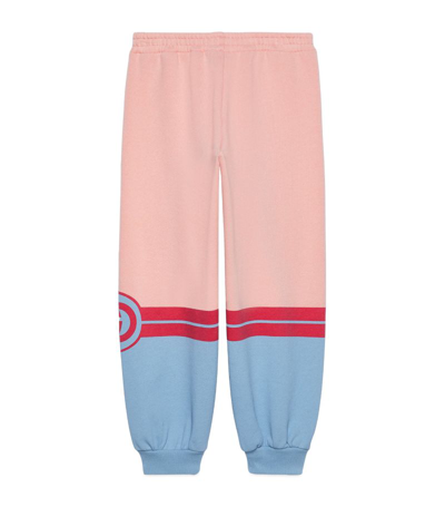 Shop Gucci Kids Cotton Interlocking G Sweatpants (4-12 Years) In Pink