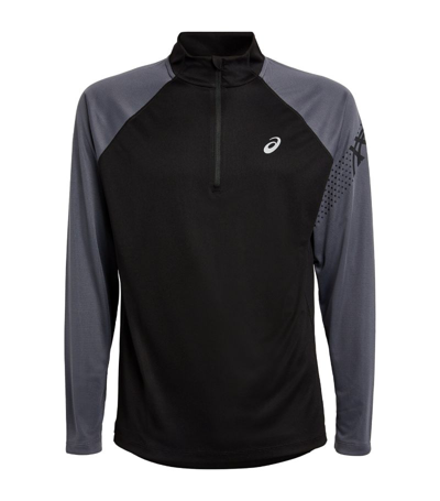 Shop Asics Long-sleeve Icon Running Top In Black