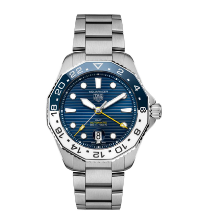 Shop Tag Heuer Stainless Steel Aquaracer Watch 43mm In Clear