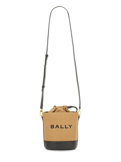 Shop Bally Bucket Bag "bar" In Beige