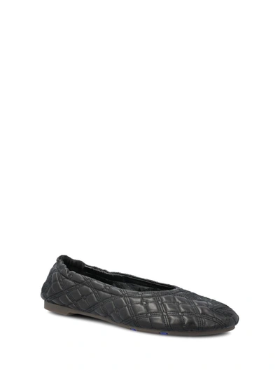 Shop Burberry Flat Shoes In Black