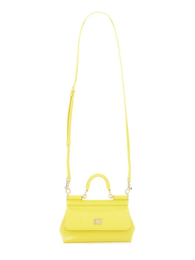 Shop Dolce & Gabbana Bag "sicily" Small In Yellow