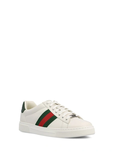 Shop Gucci Sneakers In Gr.whi/vrv/green Ace