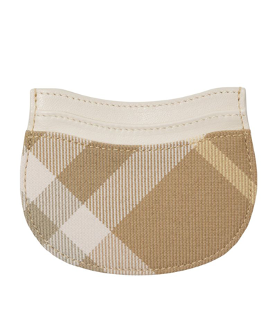 Shop Burberry Rocking Horse Check Print Card Holder In Neutrals