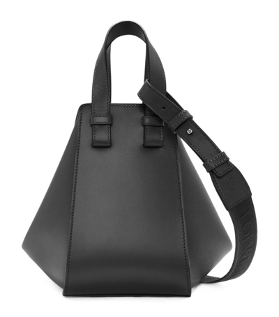 Shop Loewe Leather Compact Hammock Top-handle Bag In Black