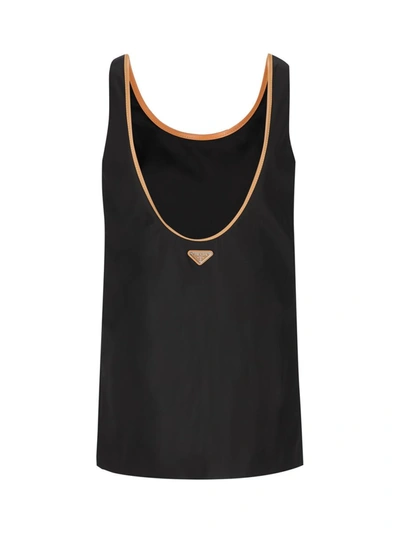 Prada Re-nylon Minidress Clothing In Black