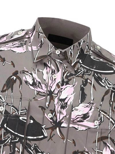 Shop Prada Shirts In Iron+rose
