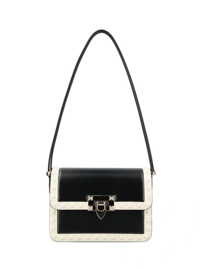 Shop Valentino Garavani Handbags In Black/ivory