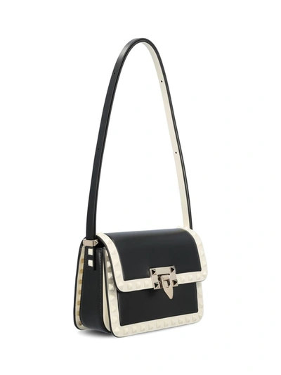 Shop Valentino Garavani Handbags In Black/ivory