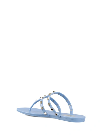 Shop Valentino Garavani Sandals In Popeline Blue