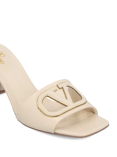 Shop Valentino Garavani Sandals In Light Ivory/antique Brass