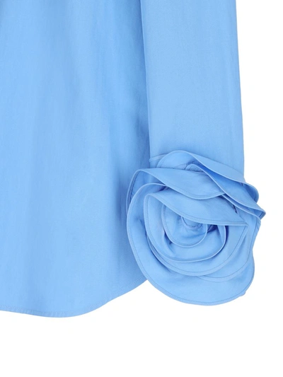 Shop Valentino Garavani Shirts In Lilac Blue