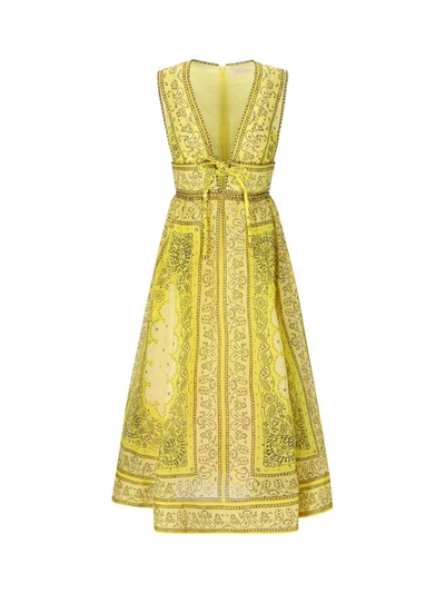 Shop Zimmermann Dresses In Yellow Bandana