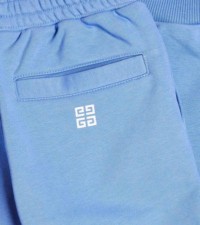 Shop Givenchy Logo Cotton-blend Jersey Sweatpants In Blau