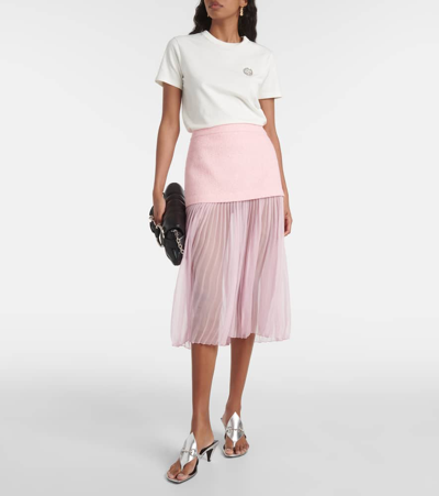 Gucci Cotton T-shirt With Gg Interlocking In Weiss