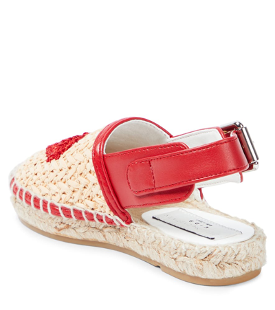 Stella Mccartney Raffia Espadrilles With Heart In Beige