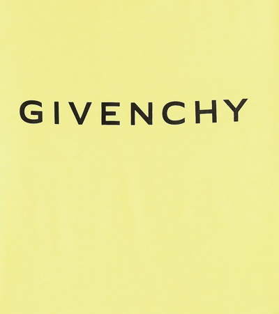 Shop Givenchy Logo Cotton Jersey T-shirt In Yellow