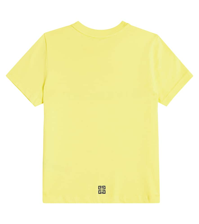 Shop Givenchy Logo Cotton Jersey T-shirt In Yellow