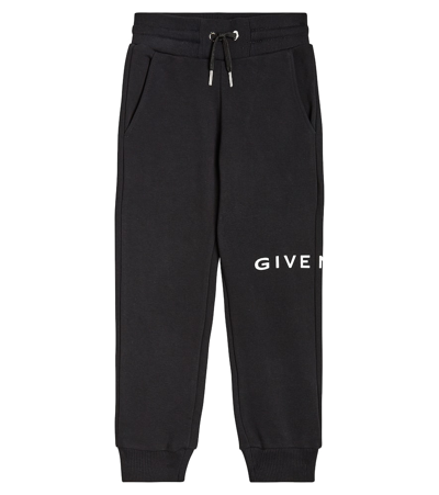 Shop Givenchy Logo Cotton-blend Jersey Track Pants In Schwarz