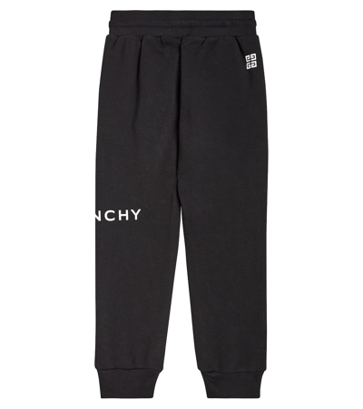 Shop Givenchy Logo Cotton-blend Jersey Track Pants In Schwarz