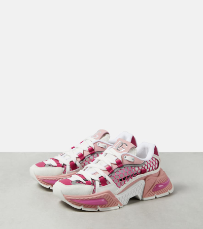 Shop Dolce & Gabbana Airmaster Mesh Sneakers In Multicolor