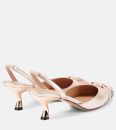 Malone Souliers Slingback-pumps Bernadette Aus Metallic-leder In Multicolor
