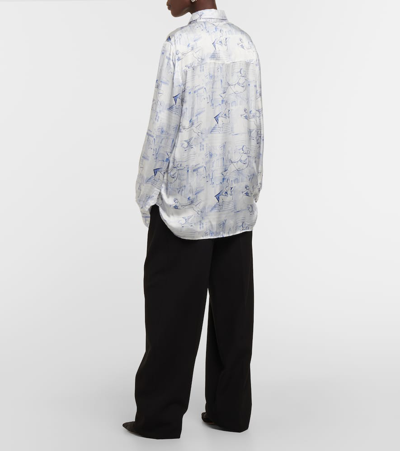 Khaite Minta Printed Shirt In White