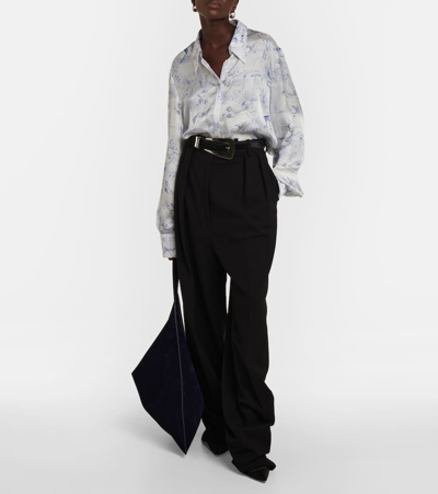 Khaite Minta Printed Shirt In White