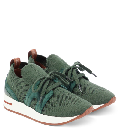 Shop Loro Piana 360 Lp Flexy Walk Knit Sneakers In Green