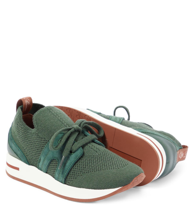 Shop Loro Piana 360 Lp Flexy Walk Knit Sneakers In Green