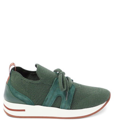 Shop Loro Piana 360 Lp Flexy Walk Knit Sneakers In Green