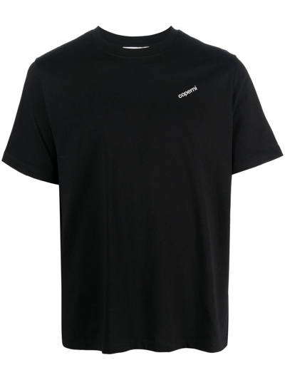 Shop Coperni Logo Cotton T-shirt In Black