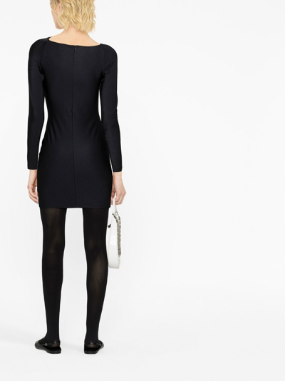 Shop Coperni Twisted Cut-out Mini Dress In Black