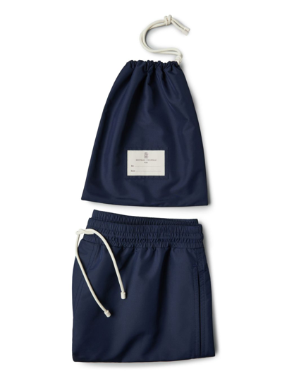 Shop Brunello Cucinelli Swim Shorts In Blue