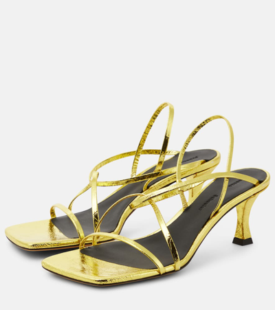 Proenza Schouler Slingback-sandalen 60 Aus Metallic-leder In Gold
