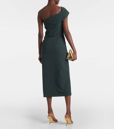 Safiyaa Opal Asymmetric Crêpe Midi Dress In Pink