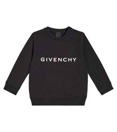 Shop Givenchy Logo Cotton-blend Jersey Sweatshirt In Schwarz