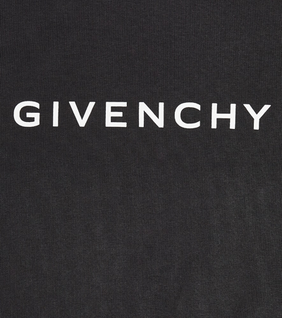 Shop Givenchy Logo Cotton-blend Jersey Sweatshirt In Schwarz