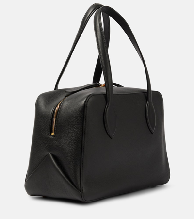Shop Khaite Maeve Medium Leather Tote Bag In Black