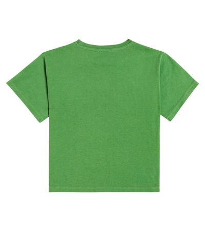 Shop Kenzo Logo Cotton Jersey T-shirt In Green