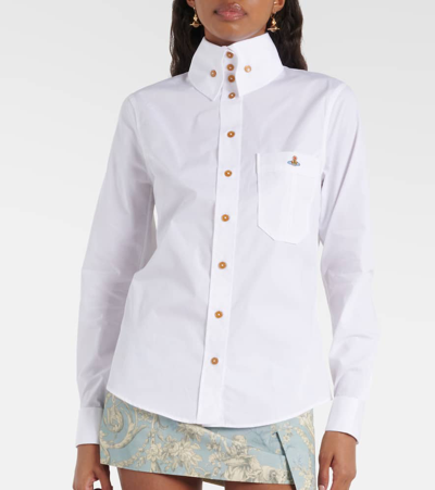 Shop Vivienne Westwood Classic Krall Cotton Shirt In White