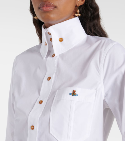 Shop Vivienne Westwood Classic Krall Cotton Shirt In White