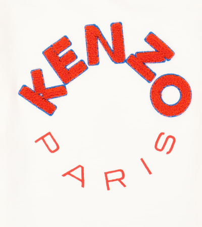 Shop Kenzo Logo Appliqué Cotton Jersey T-shirt In White